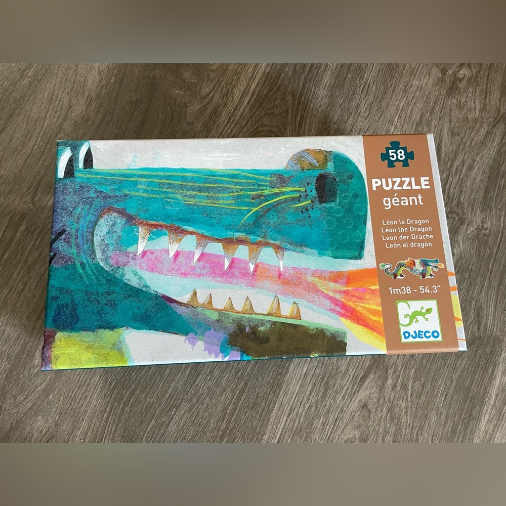 Djeco Leon the Dragon 58-Piece Floor Puzzle